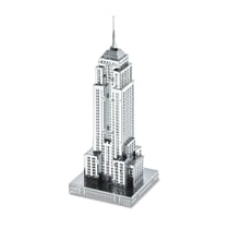 MetalEarth Architecture: EMPIRE STATE BUILDING 9.91x2.97x3.17cm, maquette 3D en métal avec 1 feuille, sur carte 12x17cm, 14+