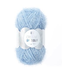 Fil éponge vaisselle à tricoter Creative Bubble - Rico Design 50 bleu pigeon