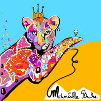 Touche pas à mon Diams - Oeuvre d’art 50x50 cm - création en édition limitée - Artiste Mademoiselle Bouche