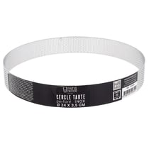 Cercle à tarte perforé inox H 3,5 cm Ø 24 cm