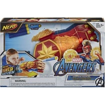 Main captain marvel avec lance flechettes nerf power moves - avengers super heros - e7378