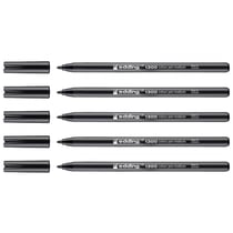 Lot de 5 feutres de coloriage pointe ronde moyenne 2 mm - EDDING - Noir - 1300