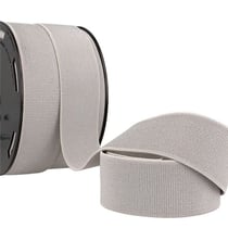 Bobine 20m élastique métal 40mm gris clair