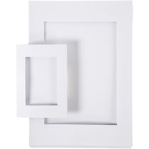 Lot de cadres passe-partout en carton Blanc - A4 et A6 - 120 pcs
