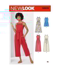 Patron New Look 6616 Robe et combinaison à bretelles pour femmes de 36 à 48 taille n°FR 36-48