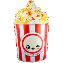 Ballon Aluminium Hélium Popcorn Kawaii Party 58 cm