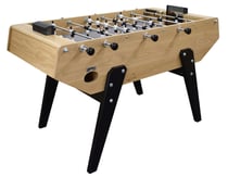 Baby-Foot en chêne massif, design moderne et poignées rondes moletées, modèle Black Oak - Petiot