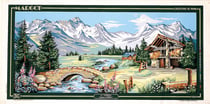 Canevas Pénélope Antique Le torrent 65x130cm