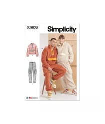 Patron Simplicity 9828 - Sweat-shirt et pantalon unisexes taille n°FR 40-62