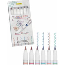 Feutres - Deux pointes - Pointe fine - 6 combinaisons de couleur - Online - 2 lines Pen