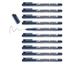Lot de 10 Feutres fins de précision EDDING 1880 - Noir - Pointe ogive 0,3 mm