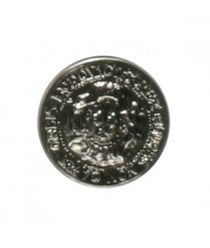 Carte de 3 boutons militaires argentés 23mm - Distrifil Argent