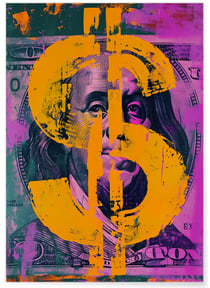 Affiche Dollar Pop Art | A3 : 29,7x42cm