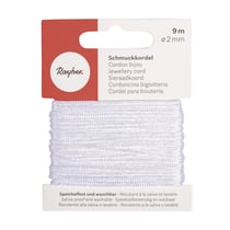 Cordon bijou, blanc, ø 2 mm, 9 m