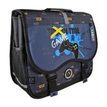Cartable 38 cm – KIP SCHOOL TIME – Bleu/Noir – 2 compartiments