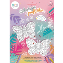 Coloriages gonflables - 2 papillons à colorier