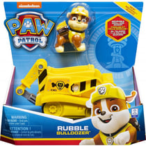 Pat patrouille ruben avec son bulldozer - figurine chien - paw patrol - spin master - 20114323