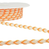 Bobine 25m galon bicolore 6mm Orange fluo