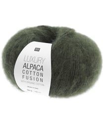 Coton bio à Tricoter & alpaga LUXURY ALPACA COTTON FUSION – Rico Design – La rencontre parfaite entre fraîcheur, douceur et luxe 07 Olive