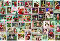 Puzzle 1000 pièces - Santa Stamps - Grafika