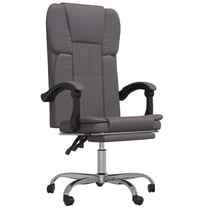 Chaise fauteuil siège pivotante de inclinable de bureau informatique étude similicuir gris