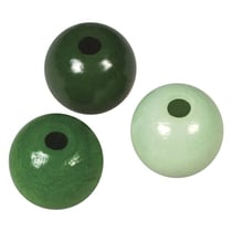 Perles en bois polies 8mm Assortiment - vert