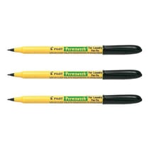 Lot de 3 marqueurs textiles permanents pointe fibre polyester 1 mm - PILOT - Noir
