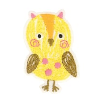Ecusson thermocollant animal dessiné chouette 5x3.5cm