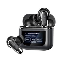 Ecouteurs Bluetooth Sans Fil Écran Couleur Réduction De Bruit Active Gris Gris YONIS
