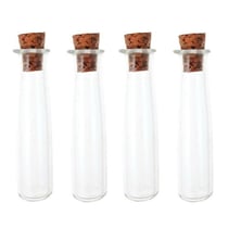 4 mini tubes en verre 4 cm à bouchon liège
