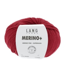Pelote de Laine à tricoter MERINO + (PLUS) - Lang Yarns Rouge (060)