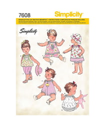 Patron Simplicity 1813 Ensemble bébé taille n°0-12 MOIS