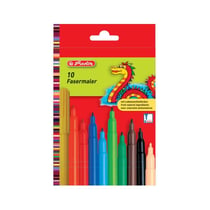 Lot de 10 feutres de coloriage - HERLITZ - Pointe conique 2 mm - Couleurs assorties