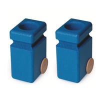 Lot de deux poubelles bleues