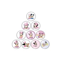 10 cabochons rond en verre assorties 25 mm MICKEY