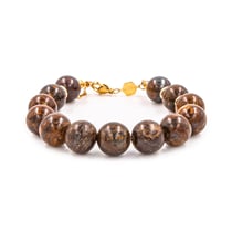 Bracelet Kamelia en pierres Bronzite