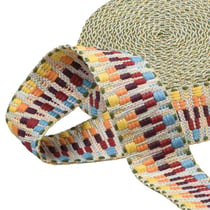 Sangle ethnique 38mm multicolore au mètre