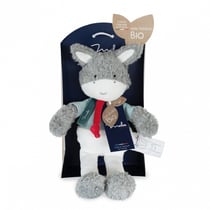 Peluche âne en coton bio 25 cm - Maïlou Tradition