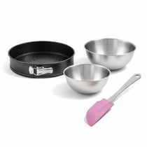 Set de 4 ustensiles de pâtisserie moule à manqué 2 bols et spatule Black metallic Black mettallic Zenker  Black mettallic