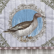 Lot de 4 serviettes en papier découpage collage 33 cm CANARD A 405