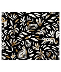 Tissu coton percale moderne animaux de 135 cm de largeur YUCATANNOIR vendu par 50 cm