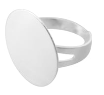 BAGUE PLATEAU 20 MM ARGENT