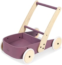 FIETE Chariot de marche bois massif hêtre laqué violet et clair - Pinolino