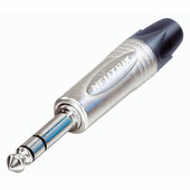 Neutrik Connecteur Fiche Jack Professionnelle 1/4" 3 Pôles en Métal Argent