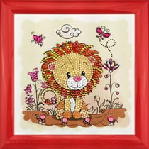 CRYSTAL ART Kit broderie diamant KIDS 16x16cm Lion