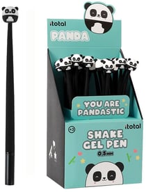 Stylo kawaii en silicone - Itotal - Panda - Bleu - Pointe fine 5 mm