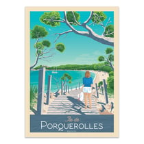 Affiche 30x40 cm - Ile de Porquerolles - Olahoop Travel Posters