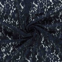 Tissu Dentelle lourde uni Bleu marine