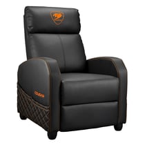 Fauteuil gaming - Cougar Gaming - RANGERELITE - Noir/orange - Dossier 180° - Accoudoirs 4D - PVC, velours et tissu imitation cuir