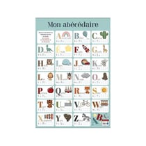 Poster pédagogique - J'apprends l'alphabet - Abécédaire - 52x76cm - Bouchut